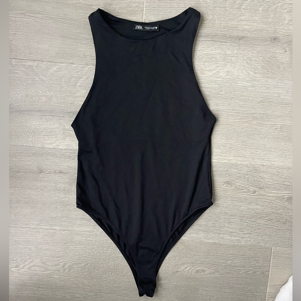 Zara Black Tank Bodysuit
